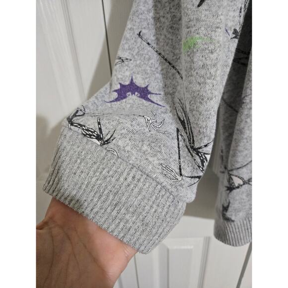 Disney Tim Burton nightmare before Christmas xl women's gray pajama top - Picture 3 of 9